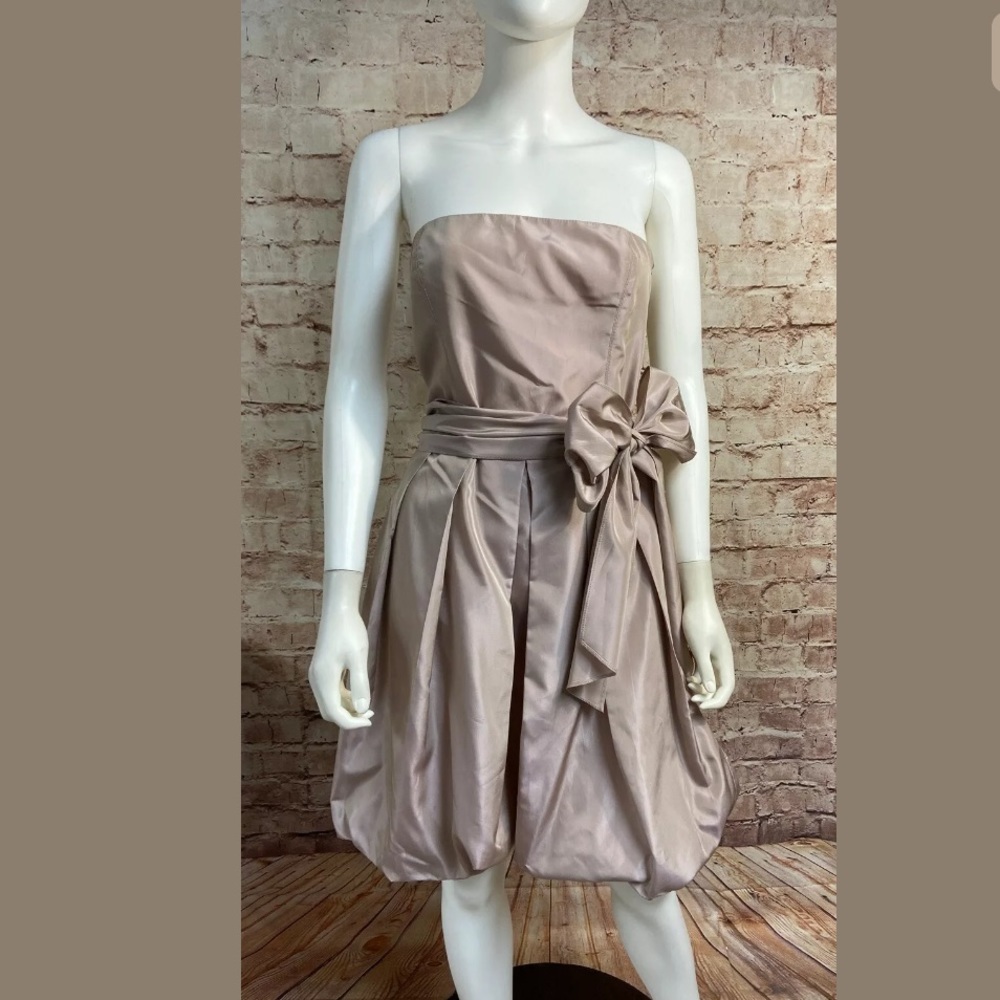 Zara Basic Medium Mauve Strapless Dress - image 1